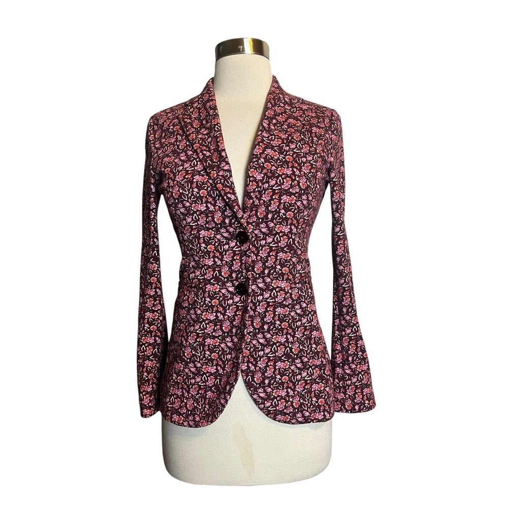 Circolo 1901 Blazer Women's 38 Pink Floral Knit Jacket